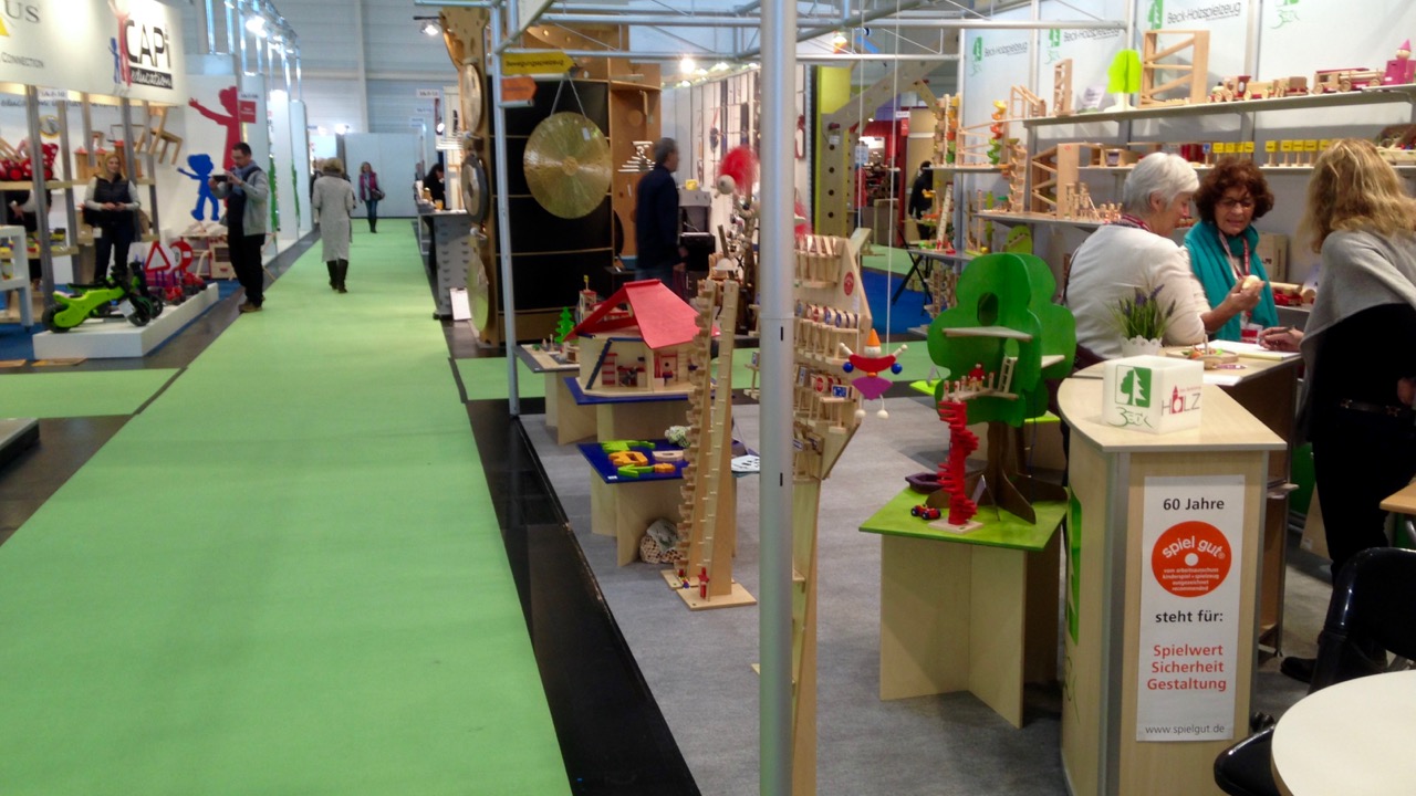 Typical of Hall 3, wooden and classic toys, generally from small to medium size manufacturers