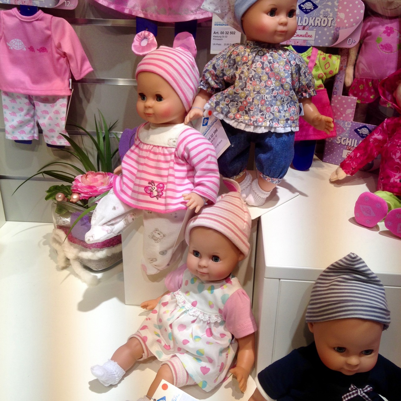 Dolls and soft toys in Halls 1 and 2