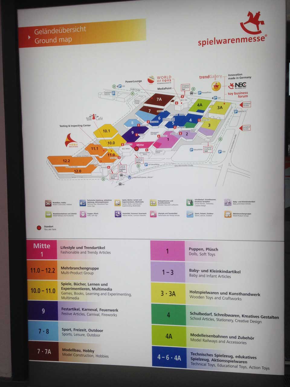 Nuremberg Toy Fair hall map