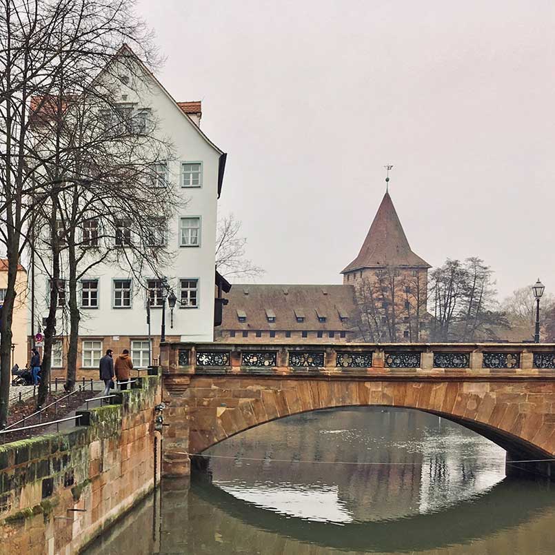 Nuremberg bridge over Pegnitz