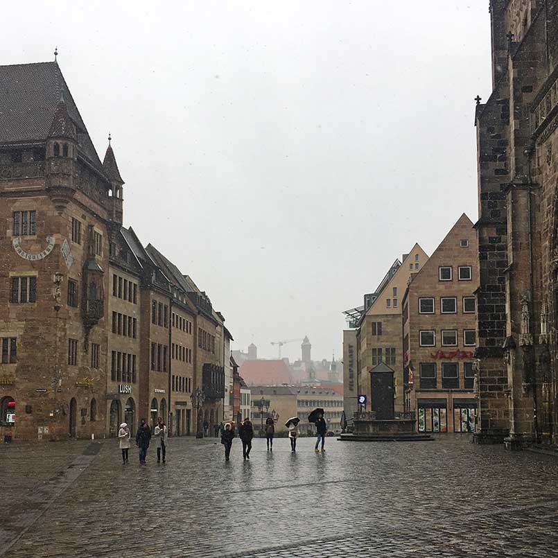 View towards Kaiserburg from St. Lorenz