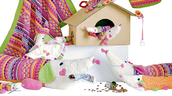Kathe Kruse nursery decor, rattles, mobiles