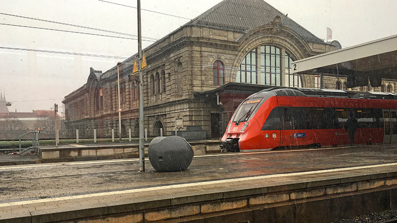 Nuremberg train station arrival